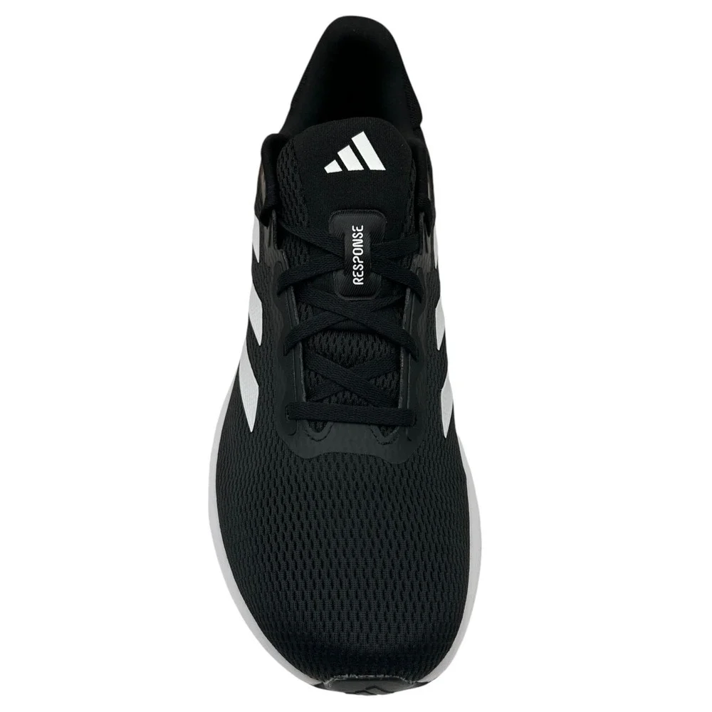 adidas Mens Response Running Shoe Size 9 Black/White Lace up Sneakers IH6007‎